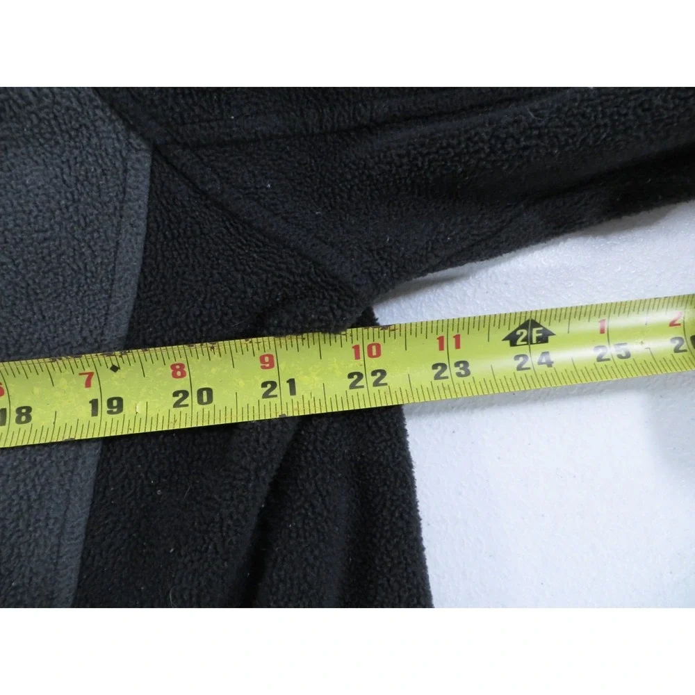 The North Face Mens Full Zip Black Gray Fleece Long Sleeve Jacket Size Large